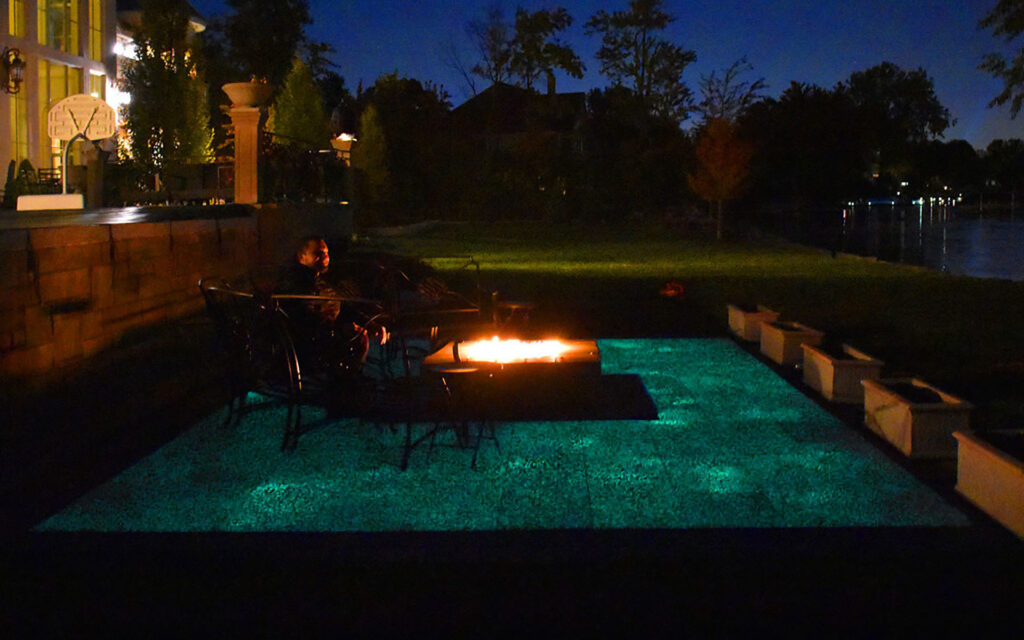Lighting up the night with a Glow Path Paver patio