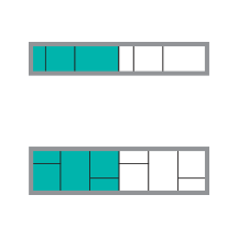Three paver sizes in simple patterns graphic